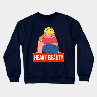 Heavy Beauty Plus size woman sitting posing Crewneck Sweatshirt